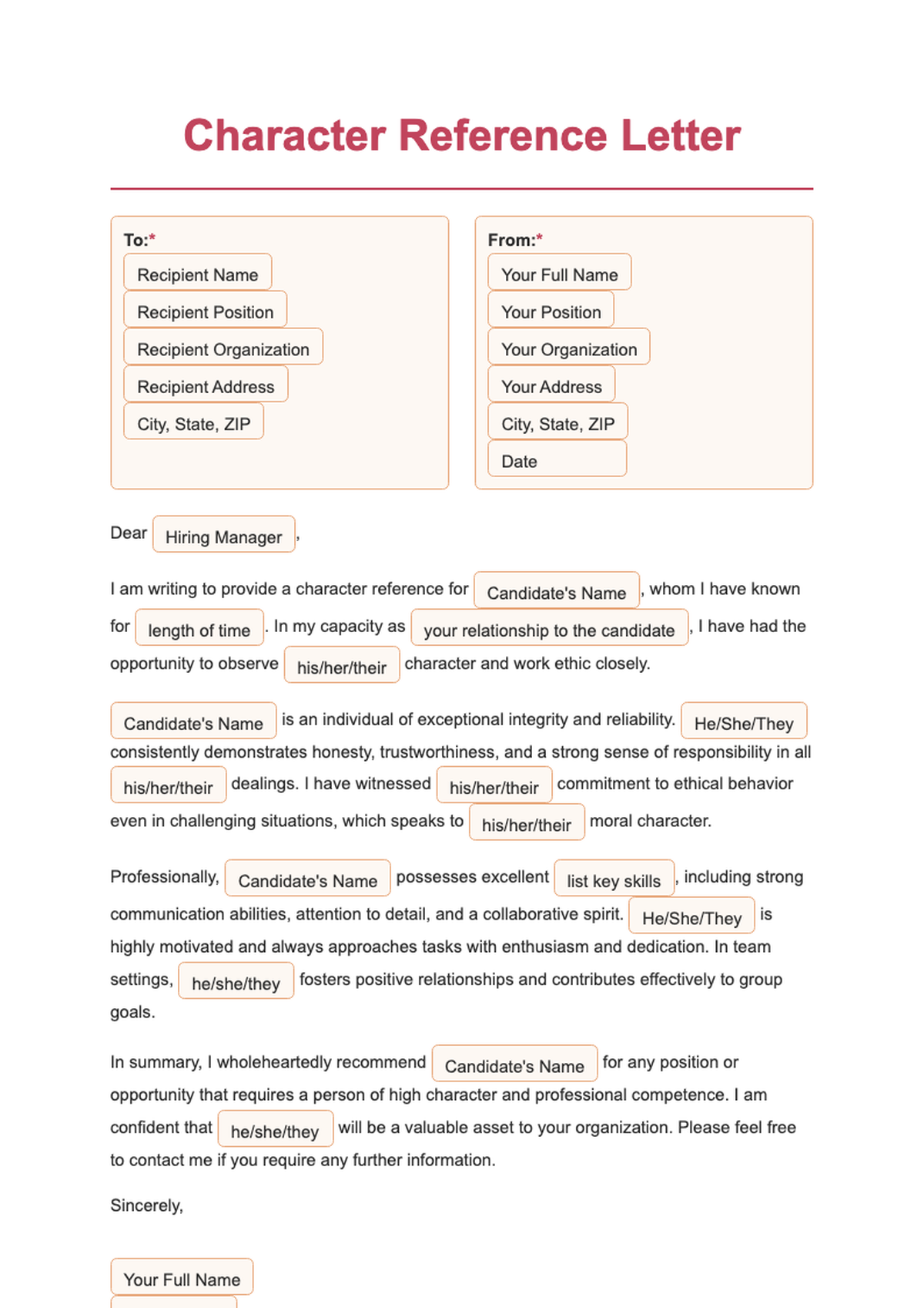 Fillable character reference letter template with red sidebar_variant_1